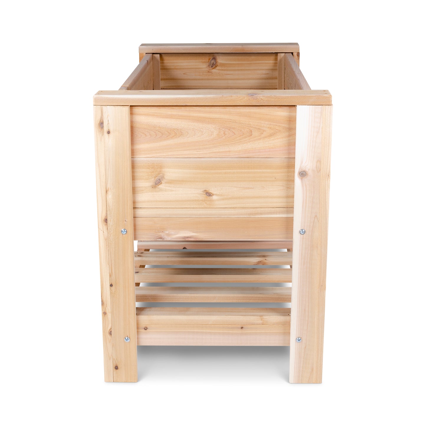 Premium Cedar Elevated Planter Box with Shelf