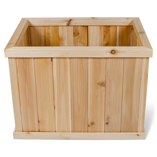 Premium Cedar Rectangular Patio Planter - 25" x 19" x 19"