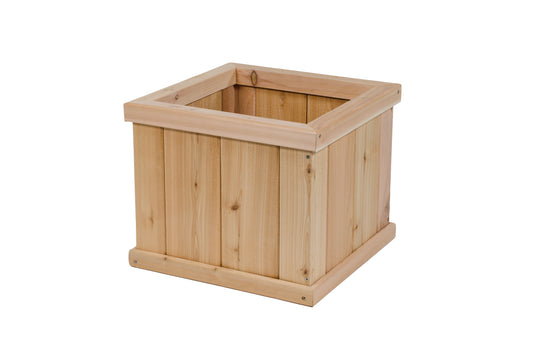 Premium Cedar Square Patio Planter - 16" x 16" x 13"